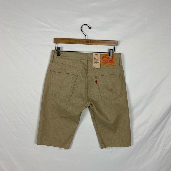 khaki cut off shorts